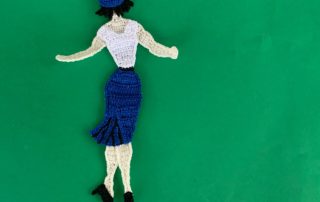 Finished crochet lady 2 ply landscape