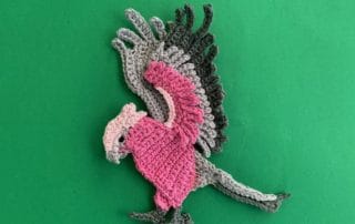 Finished crochet galah 4 ply landscape