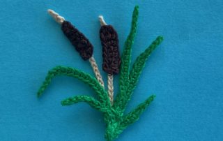 Finished crochet bulrushes 2 ply landscape