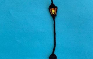 Finished crochet street light 2 ply landscape