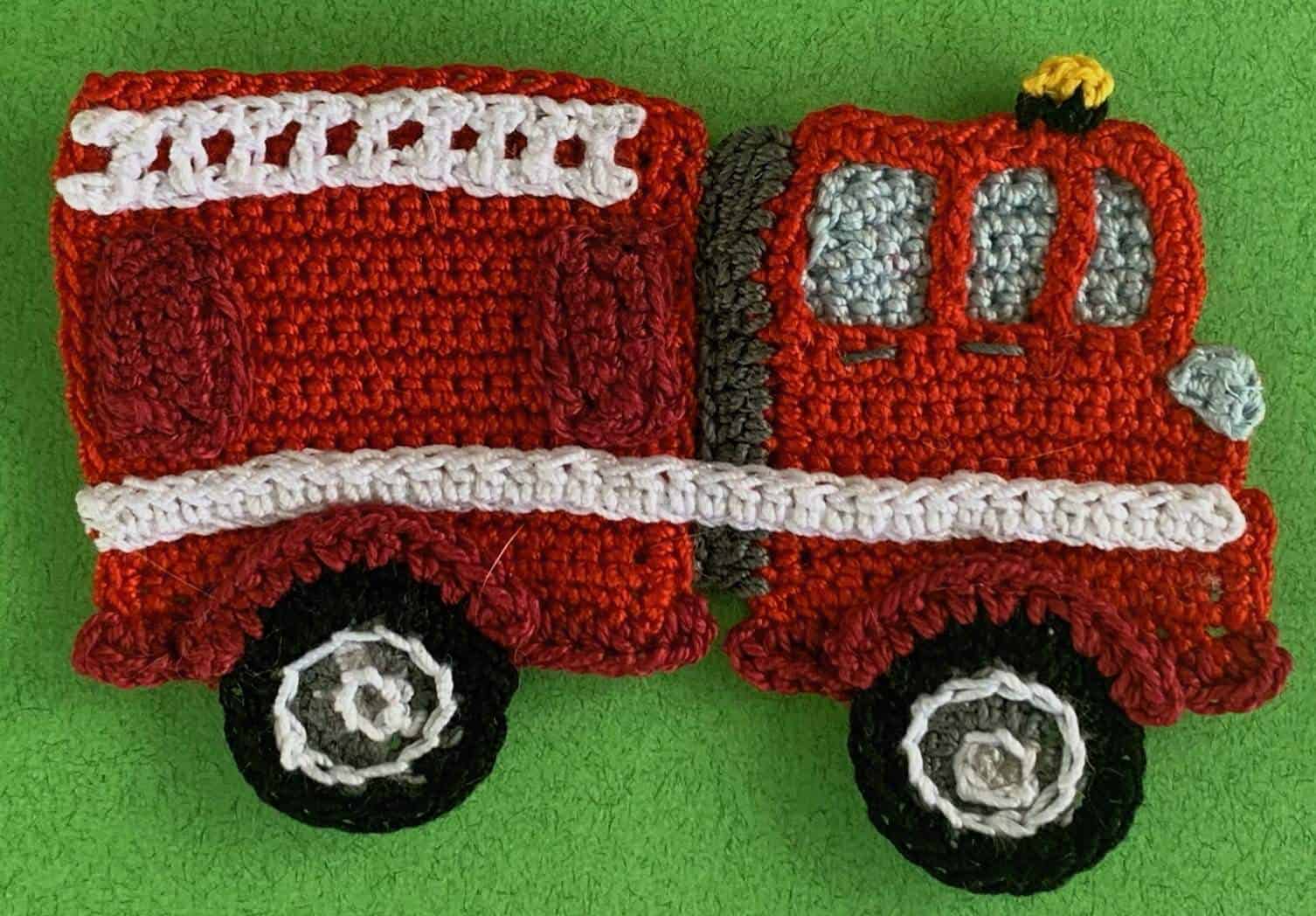 Fire Engine Pattern Material crochet-fire-engine-2-ply-cab-with-doors • Kerri's Crochet