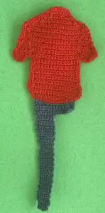 Crochet man 2 ply first leg