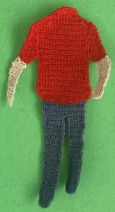 Crochet man 2 ply second arm