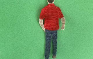 Finished crochet man 2 ply landscape
