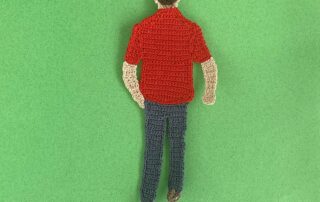 Finished crochet man 4 ply landscape