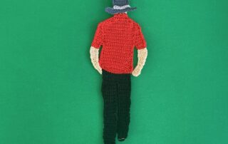 Finished crochet cowboy hat 2 ply with man landscape