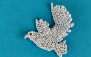 Finished crochet dove 2 ply landscape