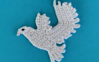 Finished crochet dove 4 ply landscape
