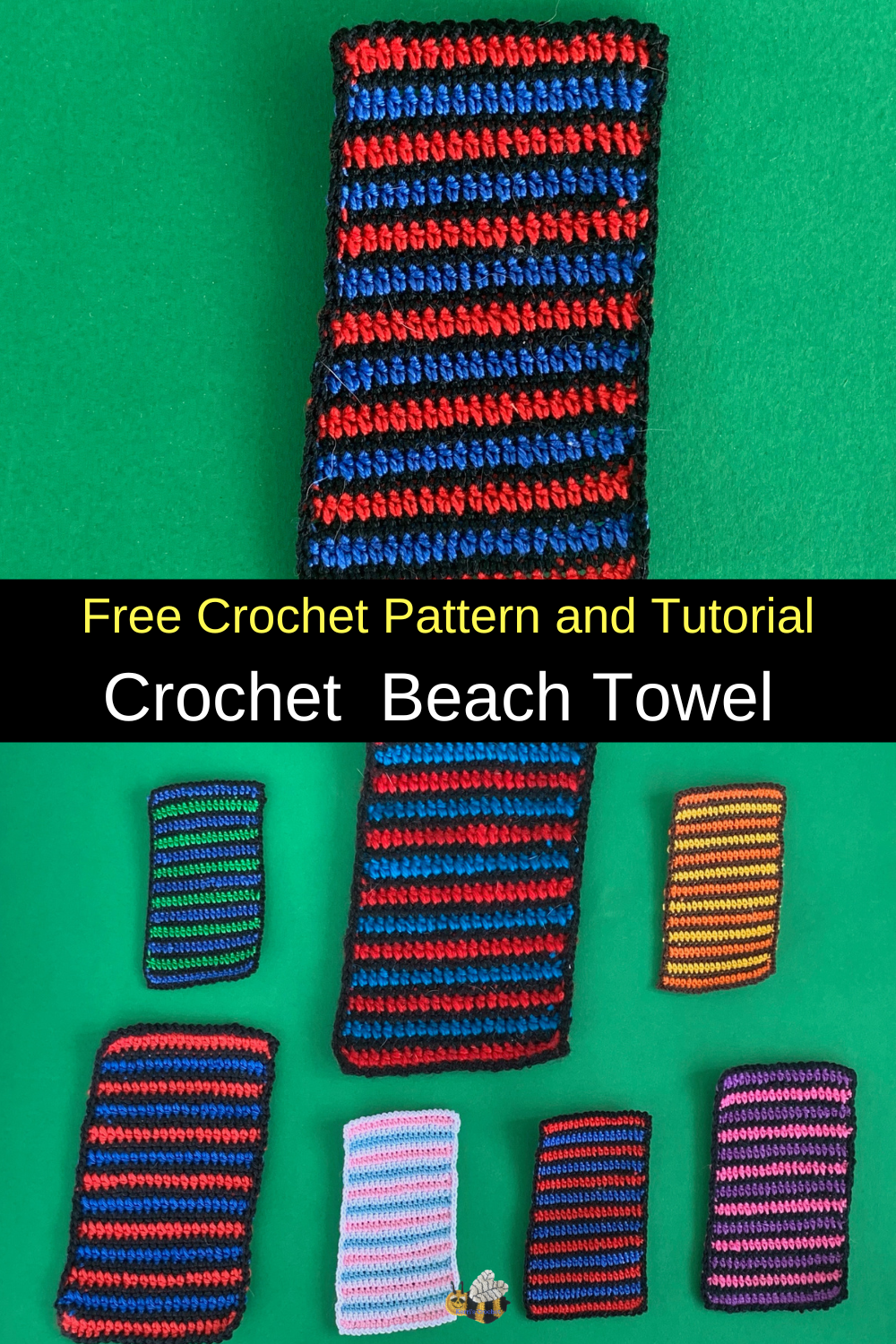 Crochet Beach Towel Pattern • Kerri's Crochet