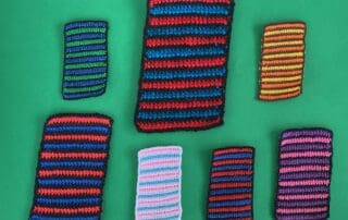 Finished crochet beach towel 2 ply group landscape