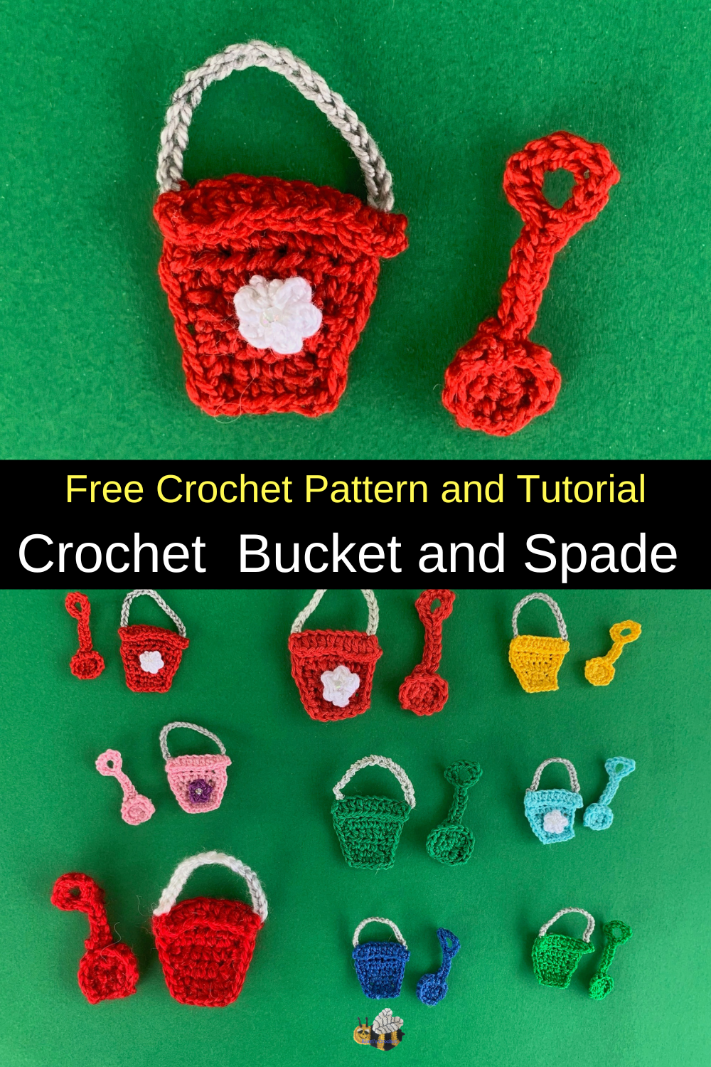 Crochet Bucket and Spade Pattern • Kerri's Crochet