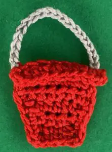 Crochet bucket and spade 2 ply bucket with handle