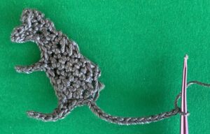 Crochet kangaroo 2 ply chain for tail