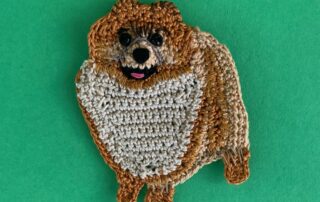 Finished crochet Pomeranian 2 ply landscape
