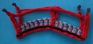 Crochet Japanese bridge 2 ply top rails attached