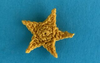 Finished crochet small star 2 ply landscape