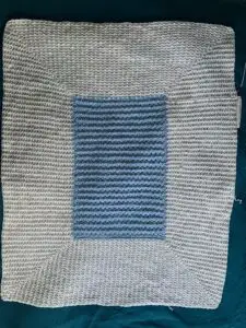Picture panel baby blanket edge