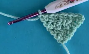 Crochet shawl row 5