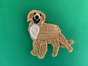 Finished crochet golden retriever pattern 2 ply landscape