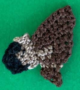 Crochet moose 2 ply face