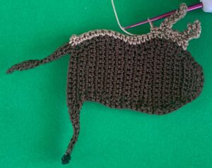 Crochet moose 2 ply fur second piece