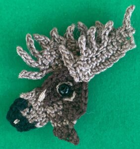 Crochet moose 2 ply head with antlers