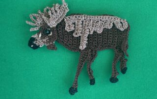 Finished crochet moose 2 ply landscape