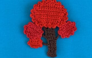 Finished crochet tree 4 ply landscape