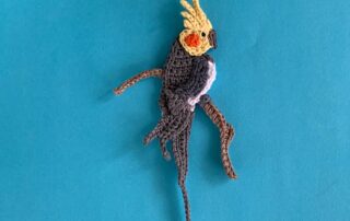Finished crochet cockatiel 2 ply landscape