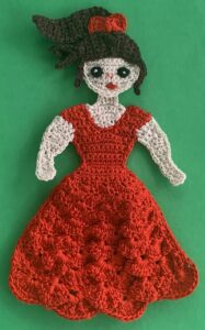 Crochet lady 2 ply body with head