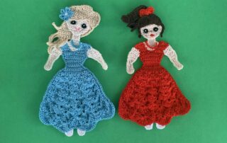 Finished crochet lady 2 ply group landscape 1