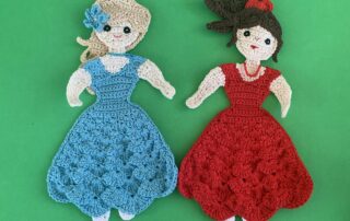 Finished crochet lady 4 ply landscape