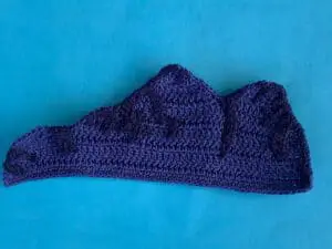 Finished crochet mountain 2 ply purple landscape