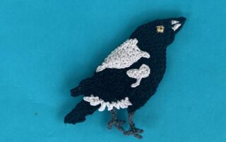 Finished crochet magpie 2 ply landscape