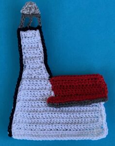 Crochet lighthouse 2 ply light chain stitched down