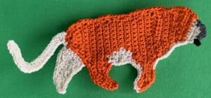 Crochet tiger 2 ply tail