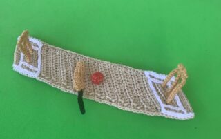 Finished crochet cricket pitch 2 ply landscape