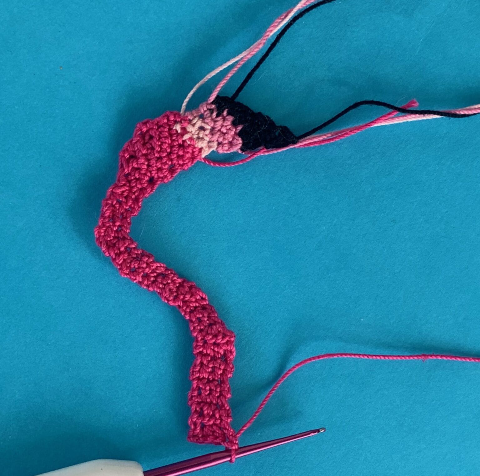 Crochet Bending Flamingo Pattern • Kerri's Crochet