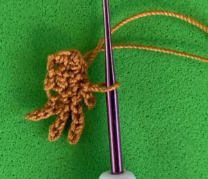 Crochet lizard 2 ply back leg
