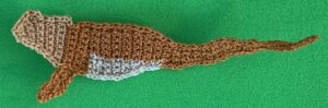 Crochet lizard 2 ply far front leg neatened