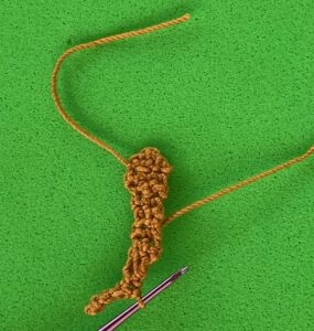 Crochet lizard 2 ply front leg