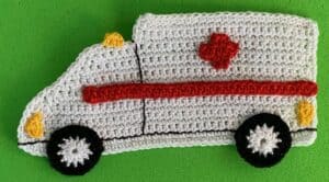 Crochet ambulance 2 ply body with lights