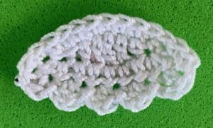 Crochet cupcake 2 ply icing neatened