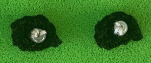 Crochet walking panda 2 ply eye areas with beads