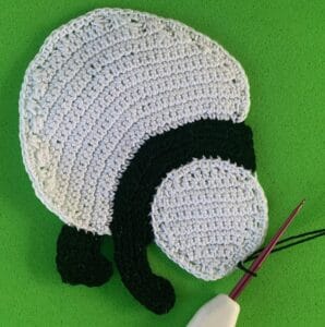 Crochet walking panda 2 ply joining for far front arm