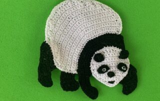 Finished crochet walking panda 2 ply landscape