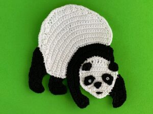 Finished crochet walking panda tutorial 4 ply landscape