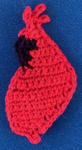 Crochet cardinal 2 ply body neatened