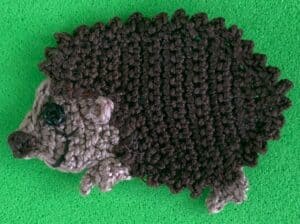 Crochet hedgehog 2 ply body with eye