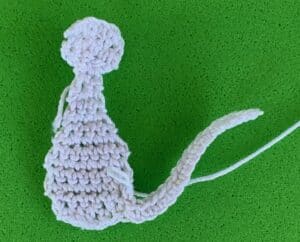 Crochet reverse small cat 2 ply tail